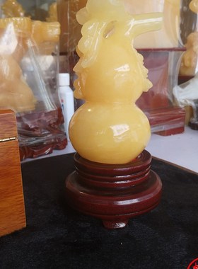 速发米芦玉大艺葫芦工小摆件多子小葫黄送礼家装摆件