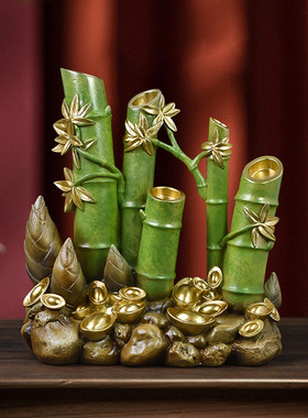 速发节节高升竹业摆件招财客厅玄关礼饰品送朋友开子装物乔迁新居