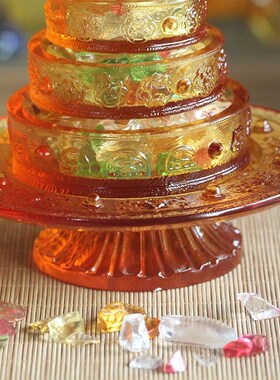 速发古法修璃曼扎佛 八吉祥曼扎琉盘 藏传供盘法器手工艺品摆件