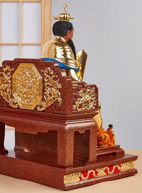 速发山正天师神像精致木木樟雕张道陵祖师爷张一真人神像家用摆件