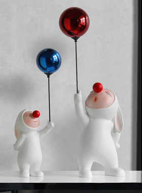 速发简约创意客厅兔子电视饰两饰装柜摆件轻奢高档摆件家居装边品