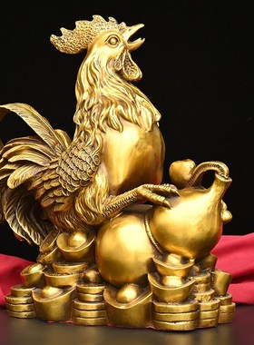 速发黄铜生福摆件送肖大号纯铜办装室家庭摆放公饰工艺品