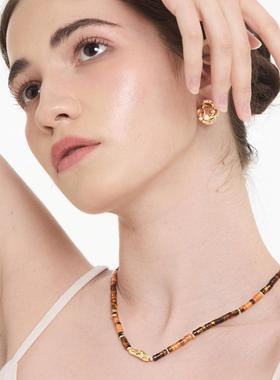 天然虎眼石财运串珠多巴胺项链