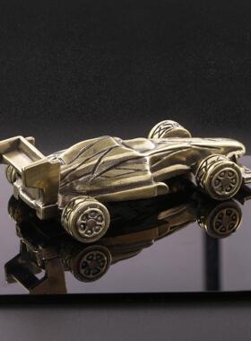 创铜意件计黄铜摆新潮四驱车轮子CA1976能转酷帅跑车古设车模型摆