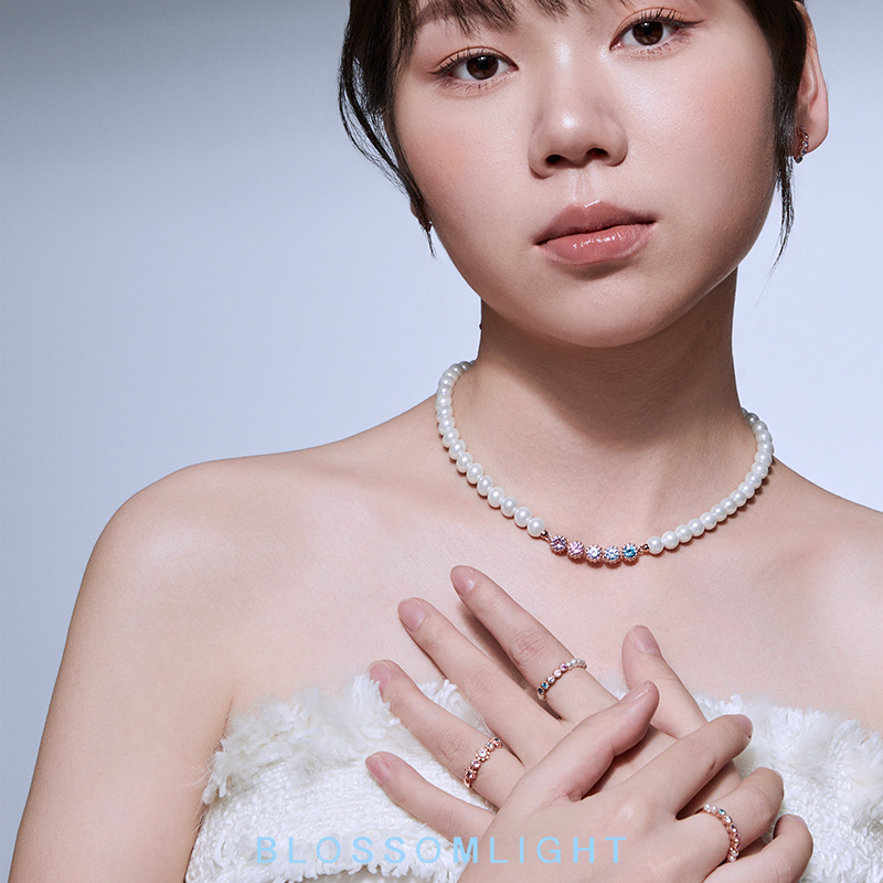 BlossomLight绮梦花园珍珠多巴胺甜美少女手饰礼物银戒指钻戒指环 - 图0