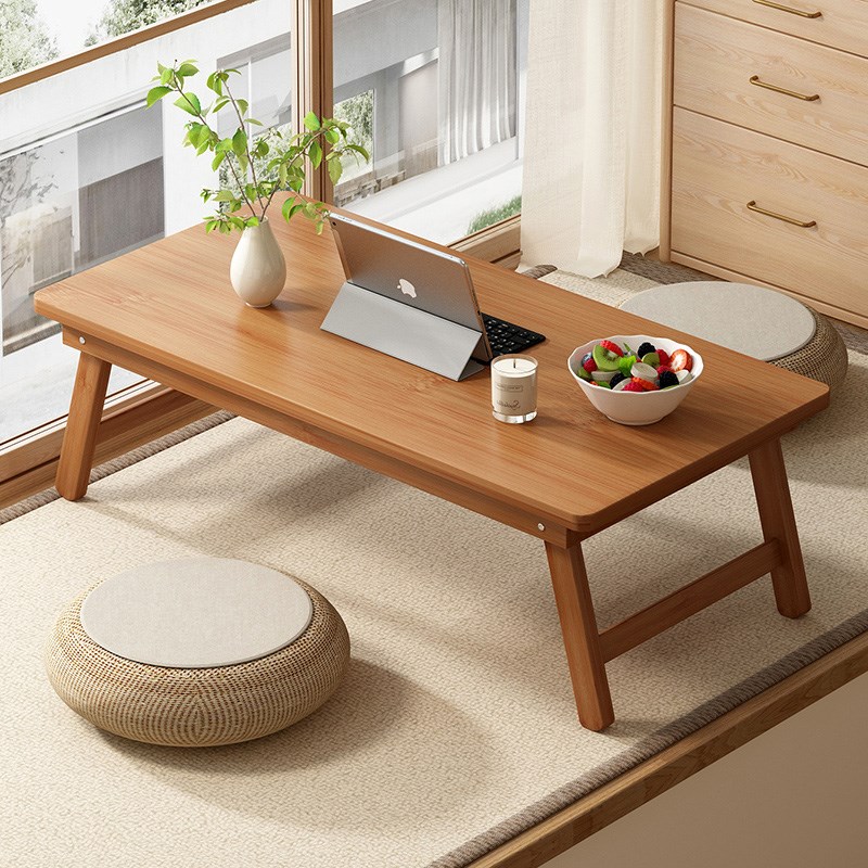 可折叠桌床上电脑桌飘窗小桌子榻榻米卧室宿N舍懒人桌矮桌家用炕 - 图1