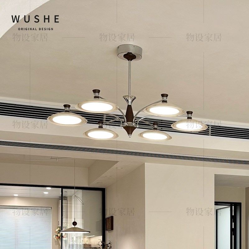 中古风客厅吊灯2025新款设计师高级感法式奶油风超亮飞碟大厅主灯,淘宝优惠券,粉丝福利购,淘宝优惠卷