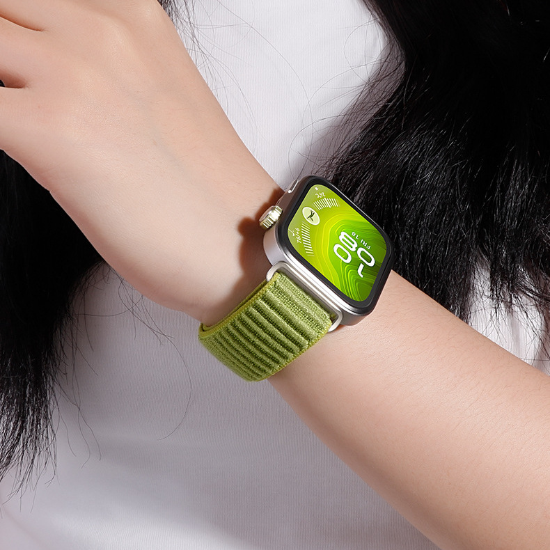 61S_按摩纹运动手表带丨适用苹果iWatchS11/S10/s9/s8/s7/SE3/Ultra3/2/1男女士香薰留香尼龙编织替换带腕带 - 图3