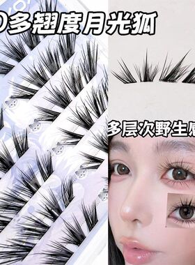 XOYO6D假睫毛月光狐多层次翘度嫁接感斜飞cos上镜漫画自然仿真