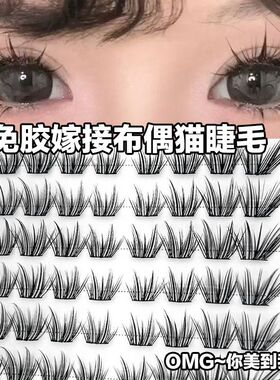XOYO免胶5D薄片布偶猫免胶假睫毛上镜狐系假睫毛拉长眼尾加长多层
