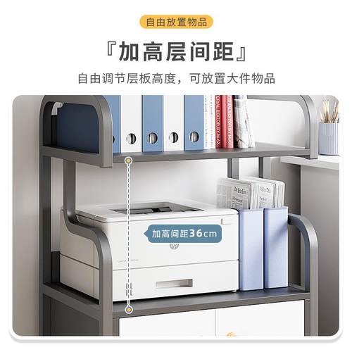 打印机置物架落地多层多功能储物架铁艺客厅办公室靠墙收纳架层架 - 图2