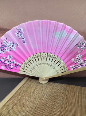 7寸空白折扇儿童绘画涂色纸扇白色彩色扇子幼儿园创意DIY手工材料