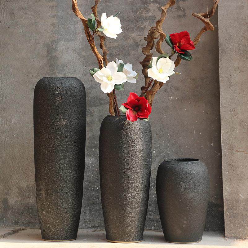 颜釉落地花大花瓶三件套酒店家YEF居软装饰插品厂家色直销,淘宝优惠券,粉丝福利购,淘宝优惠卷