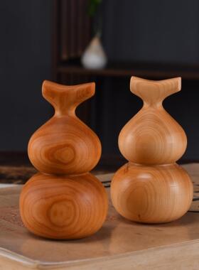 432太行崖柏木雕葫芦料手把工件手招财身木制摆件陈化香味浓郁随