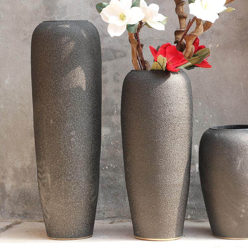 颜釉落地花大花瓶三件套酒店家YEF居软装饰插品厂家色直销,淘宝优惠券,粉丝福利购,淘宝优惠卷