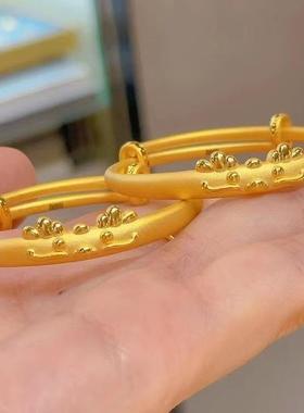 2025新款黄金色生肖龙宝宝手镯本命年小金龙手环儿童宝宝周岁礼物