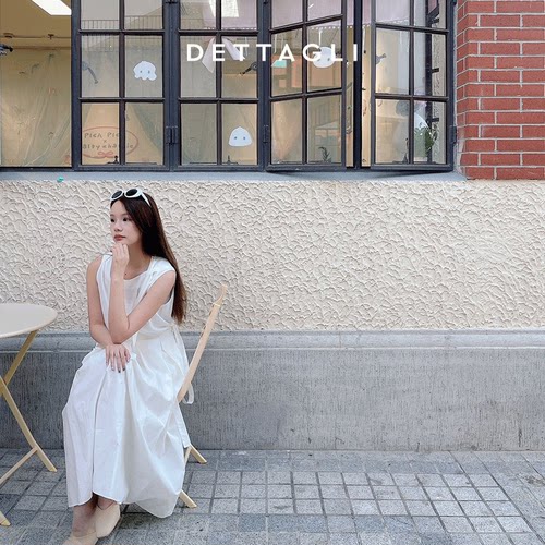 Dettagli/迪塔莉醋酸新款休闲时尚飘带无袖上衣女 - 图1