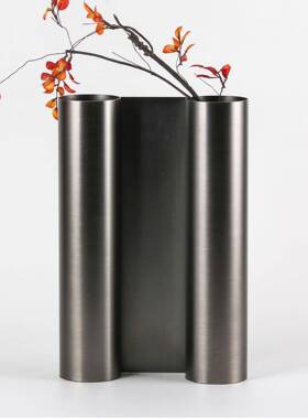 美式BBO复古做旧工业风轻奢插双管瓶器民宿客栈花店花装饰艺术花