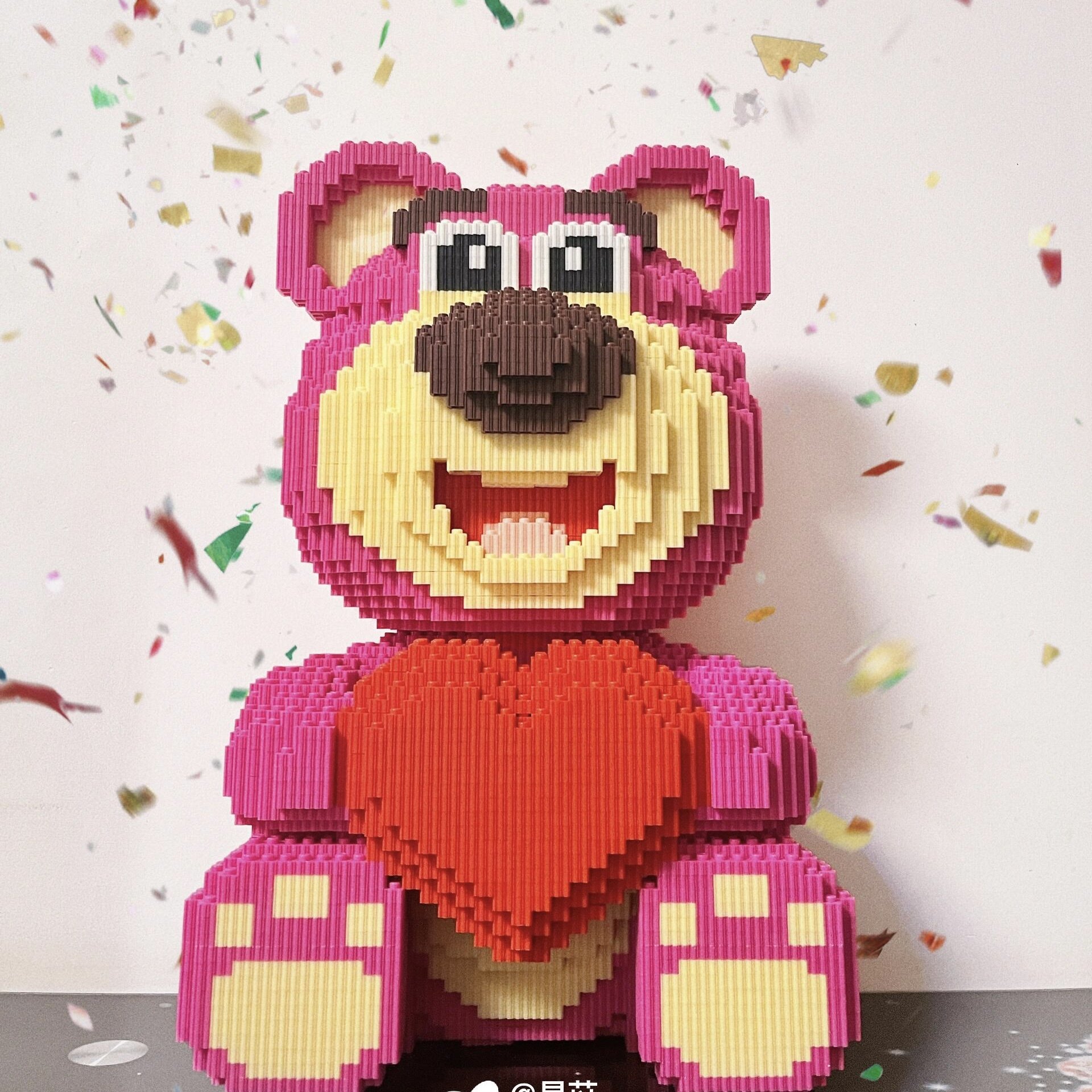 超大背包草莓熊男女孩系列儿童拼装国潮积木益智玩具拼图摆件,淘宝优惠券,粉丝福利购,淘宝优惠卷