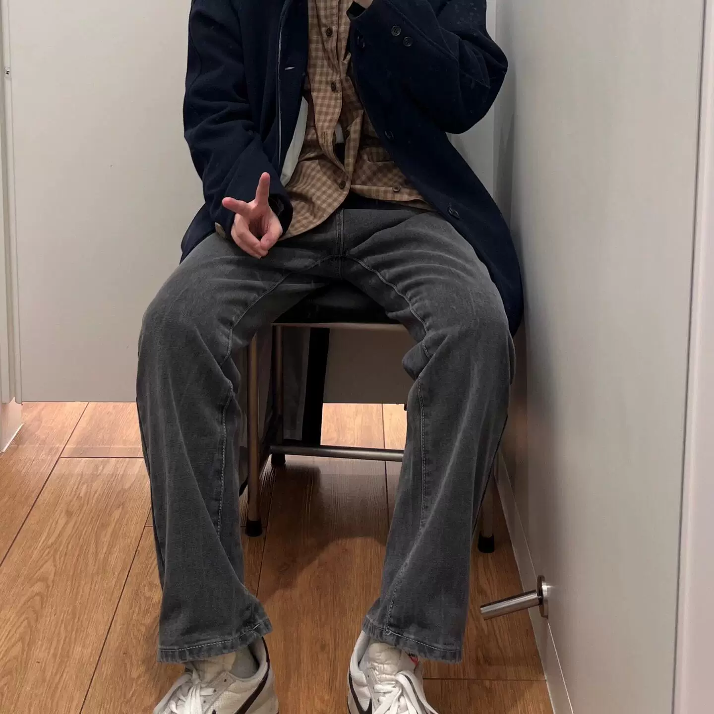 Куртка, весенний мужской комплект, джинсы, oversize