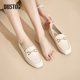 Dadong commuter flat square toe women's loafers