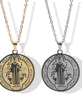 钛钢男女通用新款不锈钢圆形项链