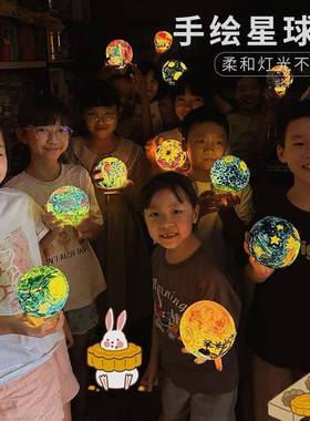 新款高颜值精致手工彩绘月亮灯送人心意diy生日礼物新年装饰礼品