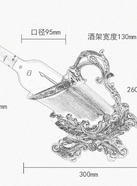 欧式复古奢华红酒酒架摆件创意y客厅家用美式中式酒柜子古典装饰