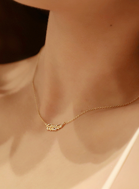 LuxLuna金麦穗项链女小众轻奢首饰925银托帕石