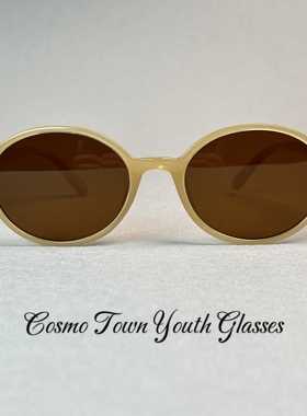 椭圆小框柠檬黄小红书太阳眼镜女