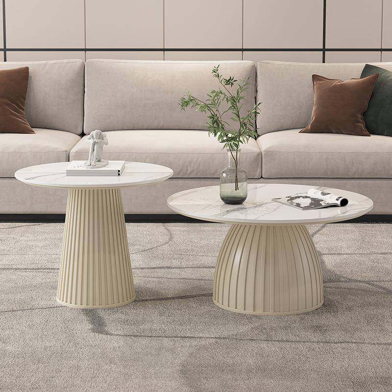 岩圆形板茶几奶油风客厅用网简约MVB轻奢现代小户型创意红家茶桌,淘宝优惠券,粉丝福利购,淘宝优惠卷