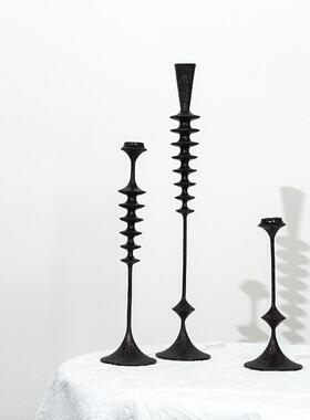 意式简约几何烛台摆件氛围感家居几何树脂小众烛台缪斯烛台