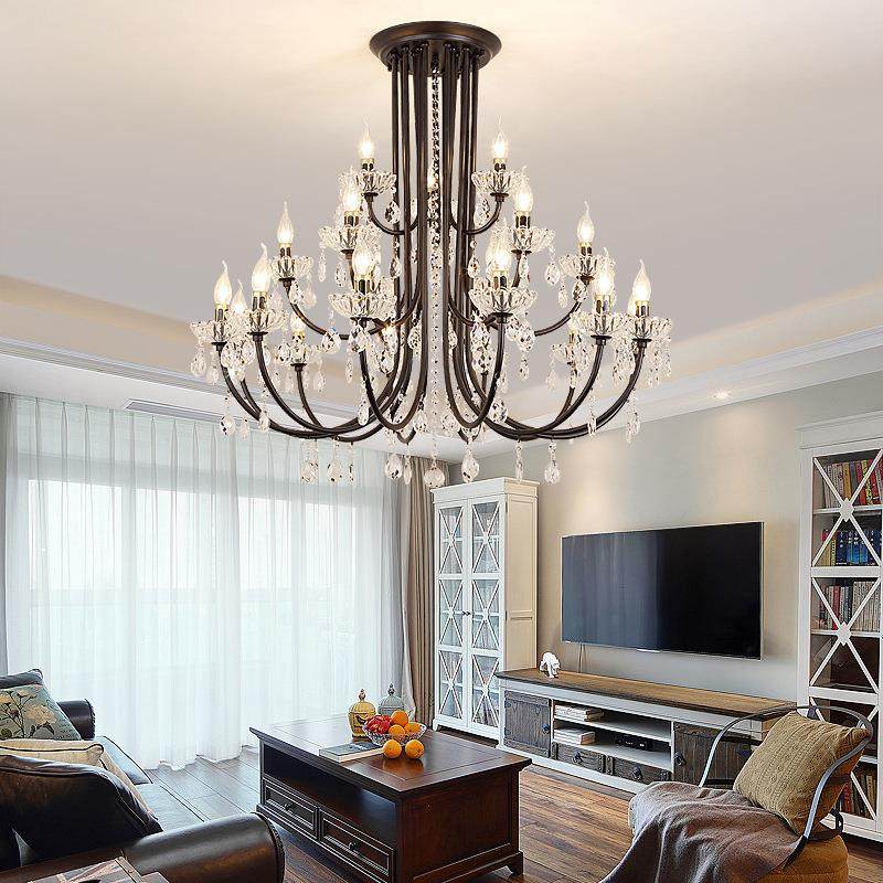 美式复古铁艺吊灯轻奢创意水晶灯客餐厅卧室灯个性服装店蜡烛灯具,淘宝优惠券,粉丝福利购,淘宝优惠卷