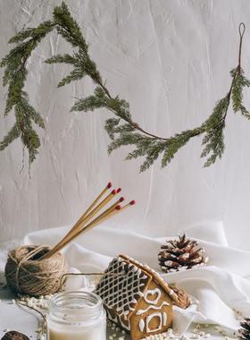 圣诞节人造3米雪松藤条装饰节日活动氛围挂饰桌面墙面摆饰