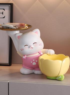 新款创意兜兜熊玄关钥匙收纳家居室内摆件桌面家居装饰品礼品