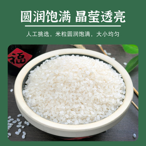东北珍珠米5斤装圆粒香大米家用煮饭煲粥主食东北稻香米米新大米 - 图1