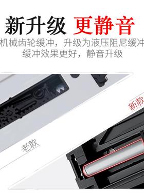 4D抽屉轨道阻尼缓冲静音导轨三节滚轮滑槽滑轮橱柜滑道
