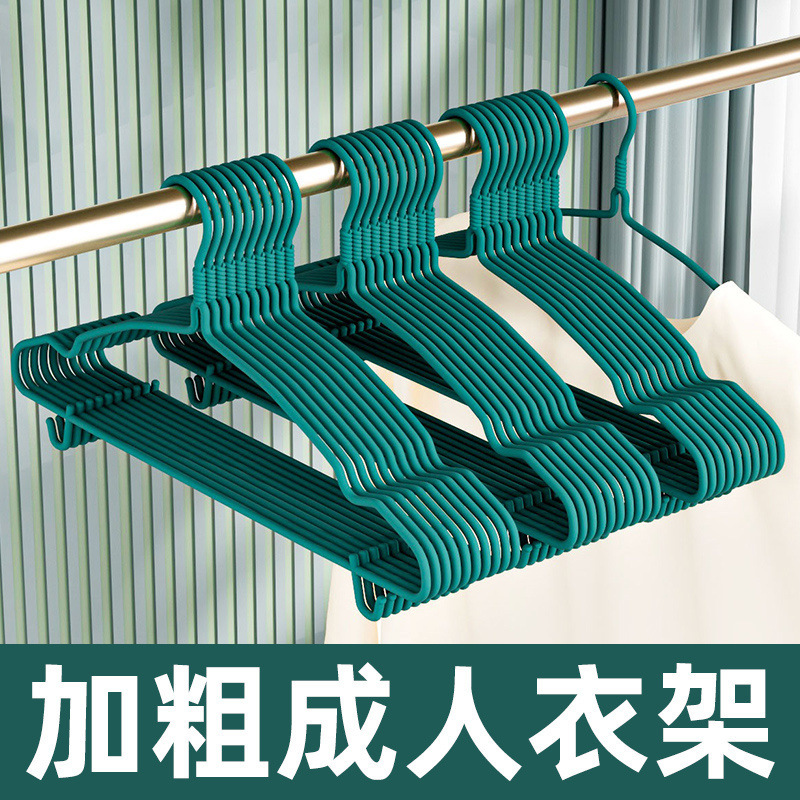 衣架加粗款不变形家用100个挂衣无痕防滑用学生防肩角晒衣撑架子 - 图0
