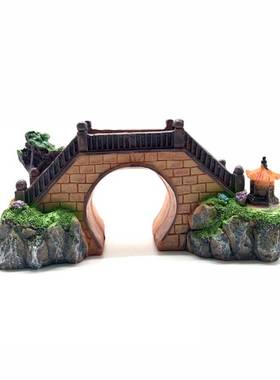 速发鱼缸里面的装饰品 件摆小桥小园林树脂缸水族箱假山石水