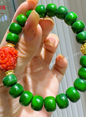 正品牙骨老型珠天然有机宝石观音手串手链女款礼物复古中国风美学