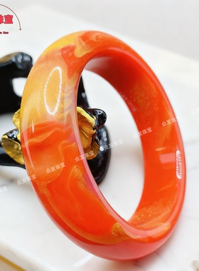 爆款正品鸡血红星光手镯女款纯天然时尚贵妃老料民族风国庆礼盒装