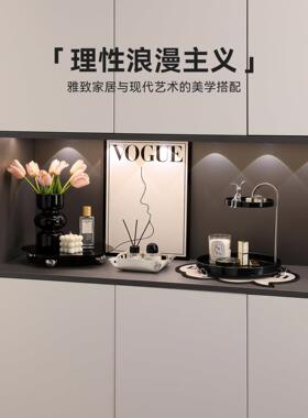 HBH-黑色入户钥匙收门纳玄关摆件轻奢高档置架物进口代现简约客厅