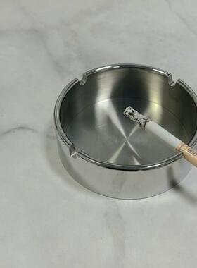 实心304办不面锈钢烟灰TSJ缸时实用礼尚物茶几烟盅个性家用公桌饰