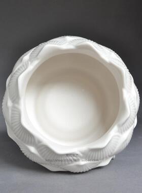 佛具用炉品供佛陶瓷莲碗花香观炉家用供奉音前供菩T2016053萨白色