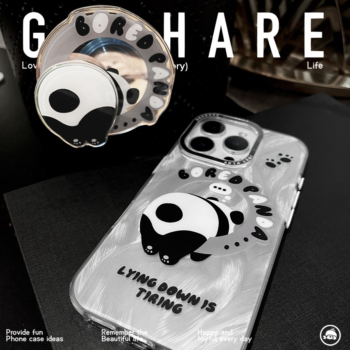 GGSHARE寄居蟹熊猫扭臀臀iphone17手机壳适用苹果16新款 15promax带磁吸支架14手机套原创设计超好看高级防摔,淘宝优惠券,粉丝福利购,淘宝优惠卷