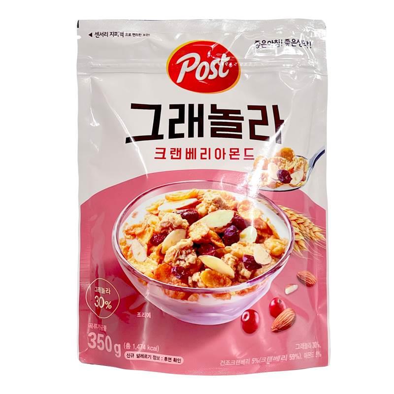 韩国进口东西POST蔓越莓早餐玉米即食免煮麦片泡牛奶方便速食350g - 图3