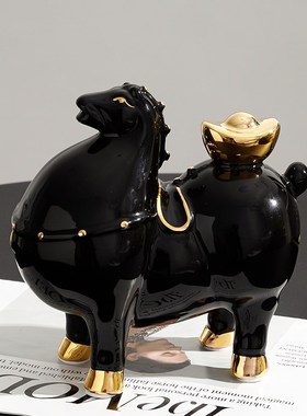 速发马室有钱摆件唐马饰装品办公上客厅博古架电视酒柜子开业乔迁