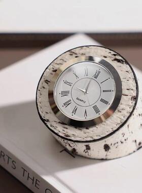 轻QSSZBJ-Q奢玄高档桌时钟客厅家居关电视柜台办面公桌艺术软装饰