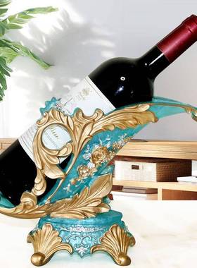 奢高级感红档酒酒架摆件高创意乔迁新居酒柜春暖花开架轻装饰品客