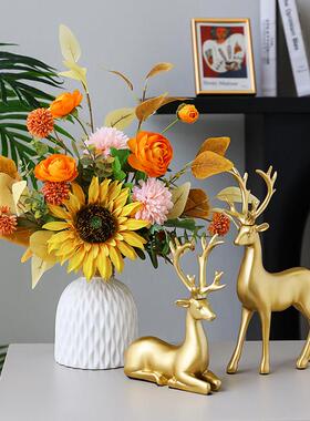 招财鹿摆件创意柜客厅居电视酒柜玄关家装饰品现轻代TZH426YT奢高